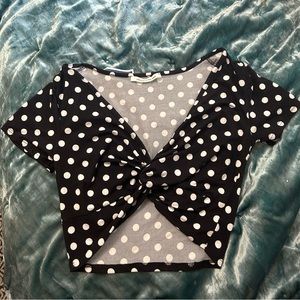 Polka dot crop top